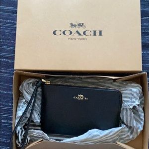 Black/Gold Coach Wristlet